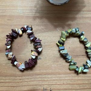 Genuine Nugget Stone & Saint bracelets